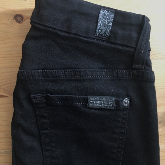 7 for all mankind silver hook detail black jeans - Picture 3 of 8